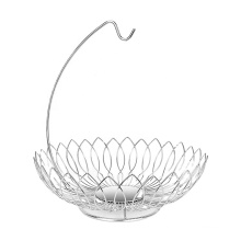 Modern Living Room Coffee Shop High Quality Classic Metal Wire Hanging Type Drain Fruit Basket Banana Stand